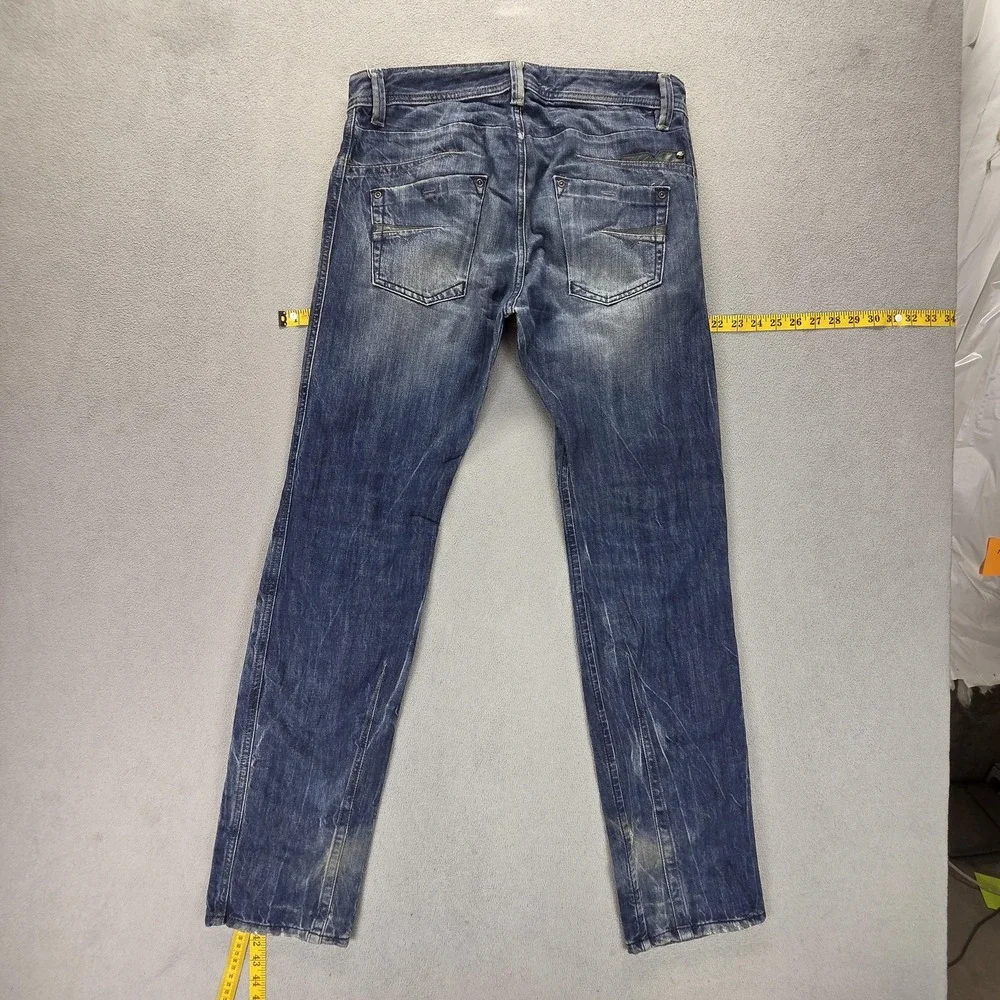 Diesel Jeans Mens 30x32 Blue Darron Regular Slim Tapered Button Fly 008B9